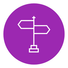 Travel traffic sign line icon.