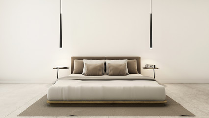 Bedroom interior design modern & loft - 3D render