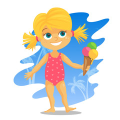 Vector Illustration of a Happy Child