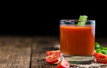 Glass with Tomato Juice