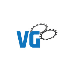 Fototapeta premium vg alphabet with 2 gears