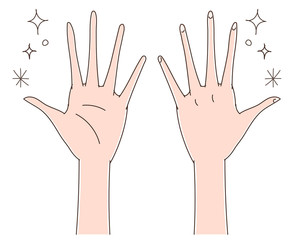 きれいな手のイラスト