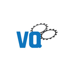 Fototapeta premium vq alphabet with 2 gears