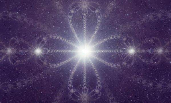 "Light of Merope" Fractal patterns and Pleiades star system.