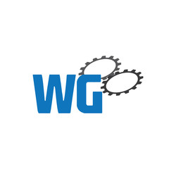 Fototapeta premium wg alphabet with 2 gears