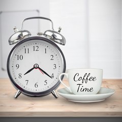 Fototapeta na wymiar Composite image of coffee time