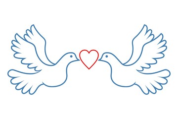 Wedding Dove Love Blue