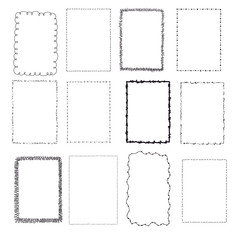 set handdrawn frames