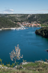 Skradin in Kroatien, der Eingang in das Nationalpark Krka