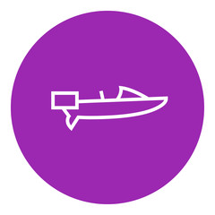 Motorboat line icon.