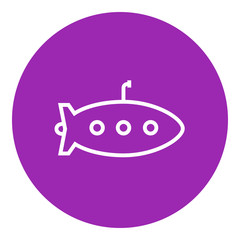Submarine line icon.