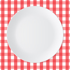Ceramic circle white plate