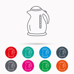 Kettle icon. Kitchen teapot sign.