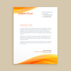 yellow wave creative letterhead