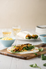 Tandoori chicken wrap with tzatziki