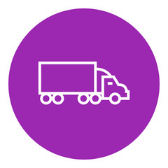 Delivery truck line icon.