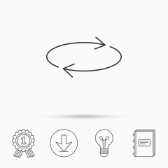 Repeat icon. Full rotation sign.