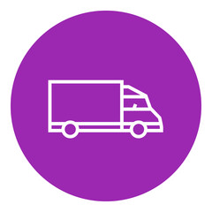 Delivery truck line icon.