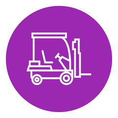 Forklift line icon.