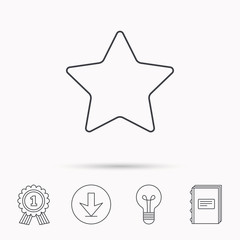 Star icon. Web favorite sign.