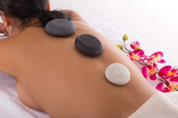 Young woman getting spa procedures.