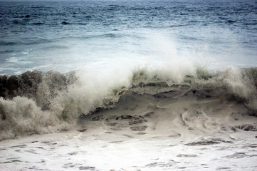 The storm surge is heading to shore