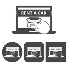 Rent a Car Transportation design - vector icons set