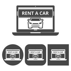 Rent a Car Transportation design - vector icons set