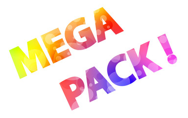 colorful sign MEGA PACK