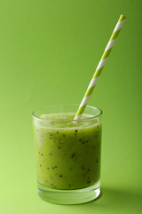fresh green fruits smoothie