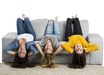 Teen girls at home