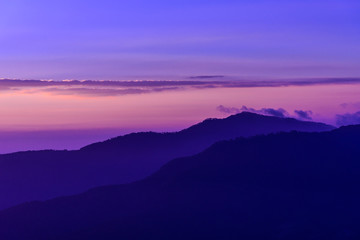 abstract background silhouette mountain twilight sky