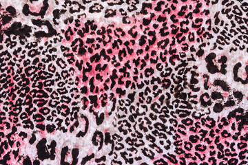 texture of print fabric striped leopard
