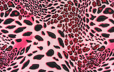 texture of print fabric striped leopard