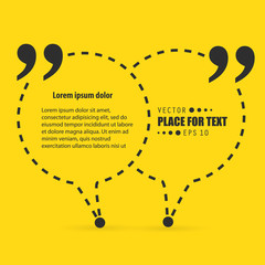 Abstract concept vector empty speech square quote text bubble. For web and mobile app isolated on background, illustration template design, creative presentation, business infographic social media