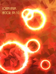 Red burning Polygonal Mosaic Background, Vector illustration,  Creative  Business Design Templates