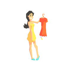 Girl Buying A Dress