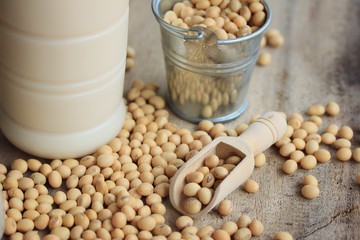 soy milk with soybean