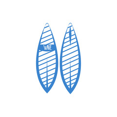 Two Sides Of Surfboard Print
