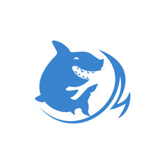 Shark And Wave Print