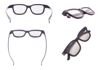 Glasses isolated over the white background