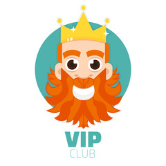 VIP club logo. King logo vector.