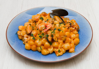 gnocchetti, al ragu' di pesce