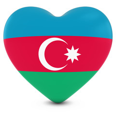 Love Azerbaijan Concept Image - Heart textured with Azerbaijani Flag