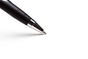 writing node of a ball pen close up
