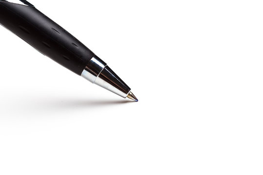 writing node of a ball pen close up