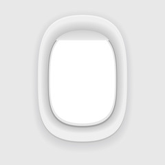 Aircraft window. Plane porthole isolated.