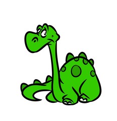 Dinosaur cartoon illustration isolated image animal character 