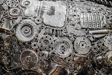 Technology background metallic gears