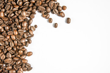 coffee beans on white background